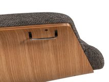 Relaxfauteuil en voetbank TIMEOUT - Grijs / Eik C-CFM-20-RLVBH-C-MA