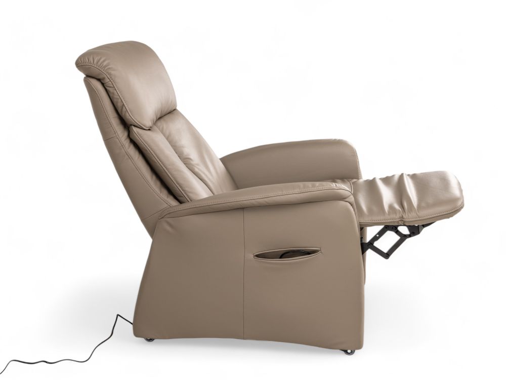 Relaxfauteuil piccolo MADDY - Taupe leder C-HKL-22-RLX3