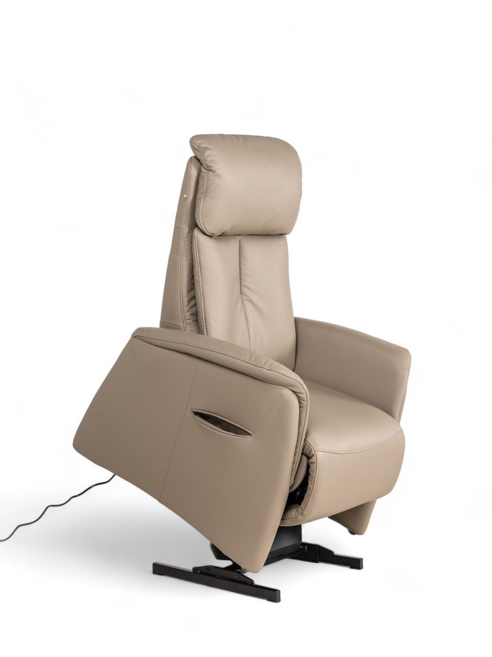 Relaxfauteuil piccolo MADDY - Taupe leder C-HKL-22-RLX2