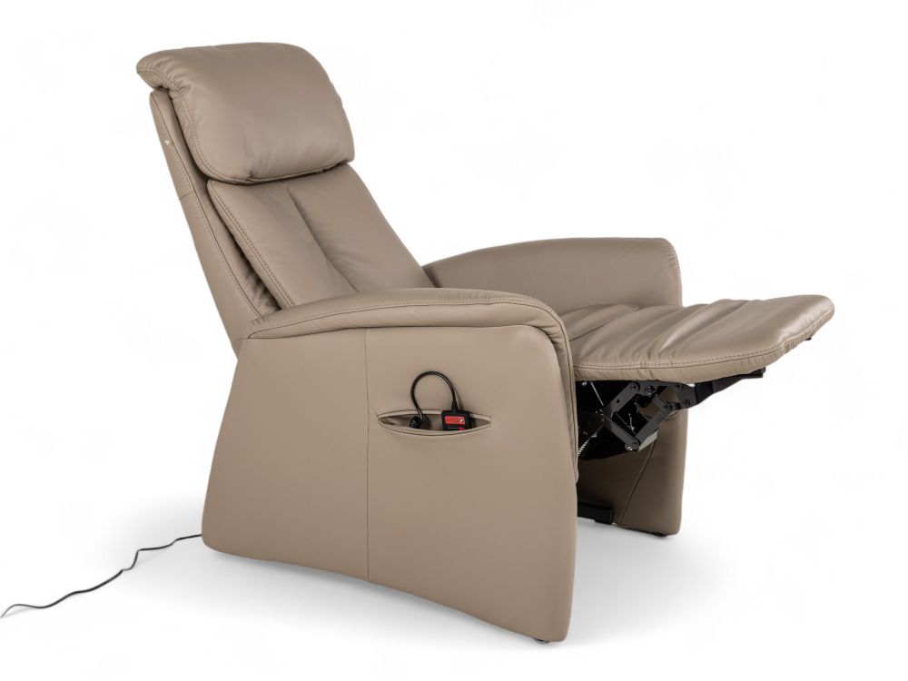 Relaxfauteuil piccolo MADDY - Taupe leder C-HKL-22-RLX2