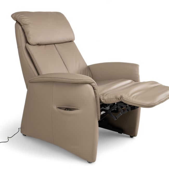 Relaxfauteuil MADDY XL - Taupe leder