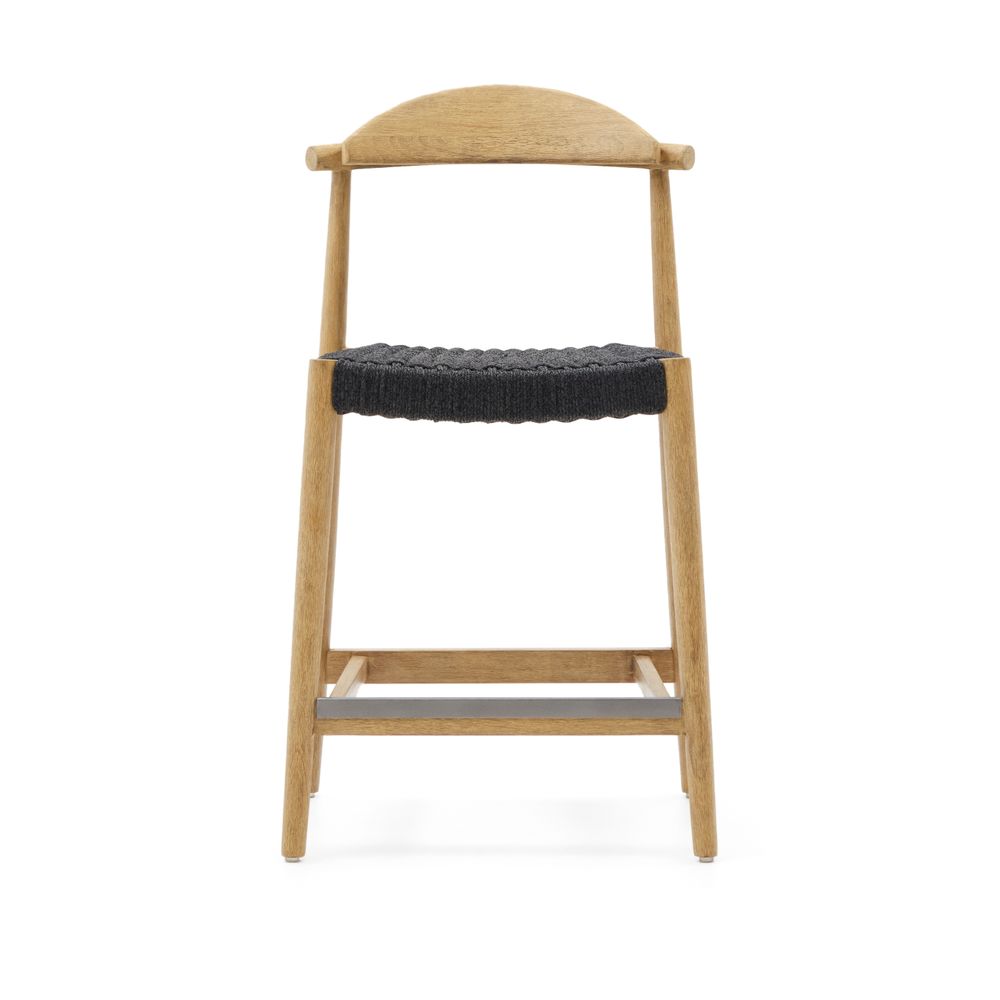 Barstoel NINA - Acaciahout / Zwart KAV CC1024J01