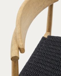 Barstoel NINA - Acaciahout / Zwart KAV CC1024J01