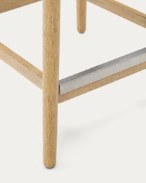 Barstoel NINA - Acaciahout / Zwart KAV CC1024J01