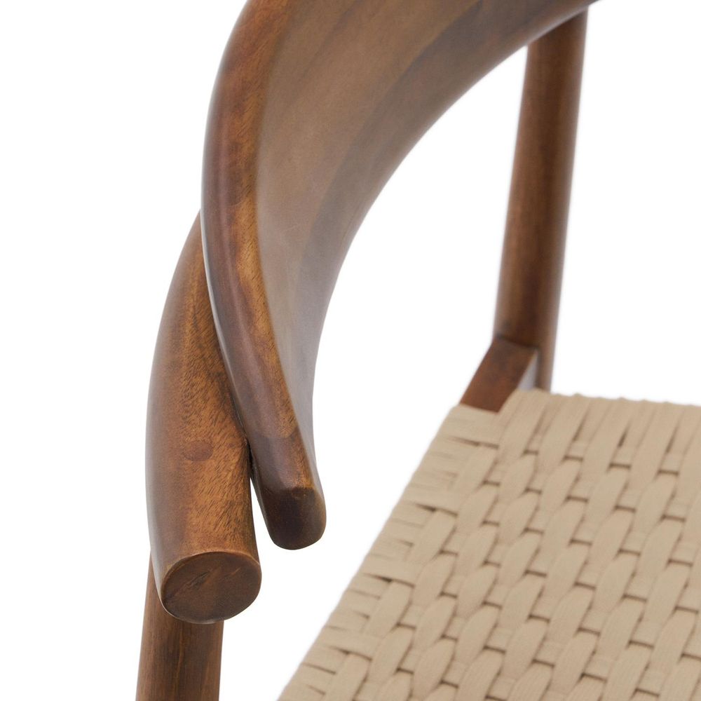 Barstoel NINA - Walnoot / Beige KAV J1100033JJ46