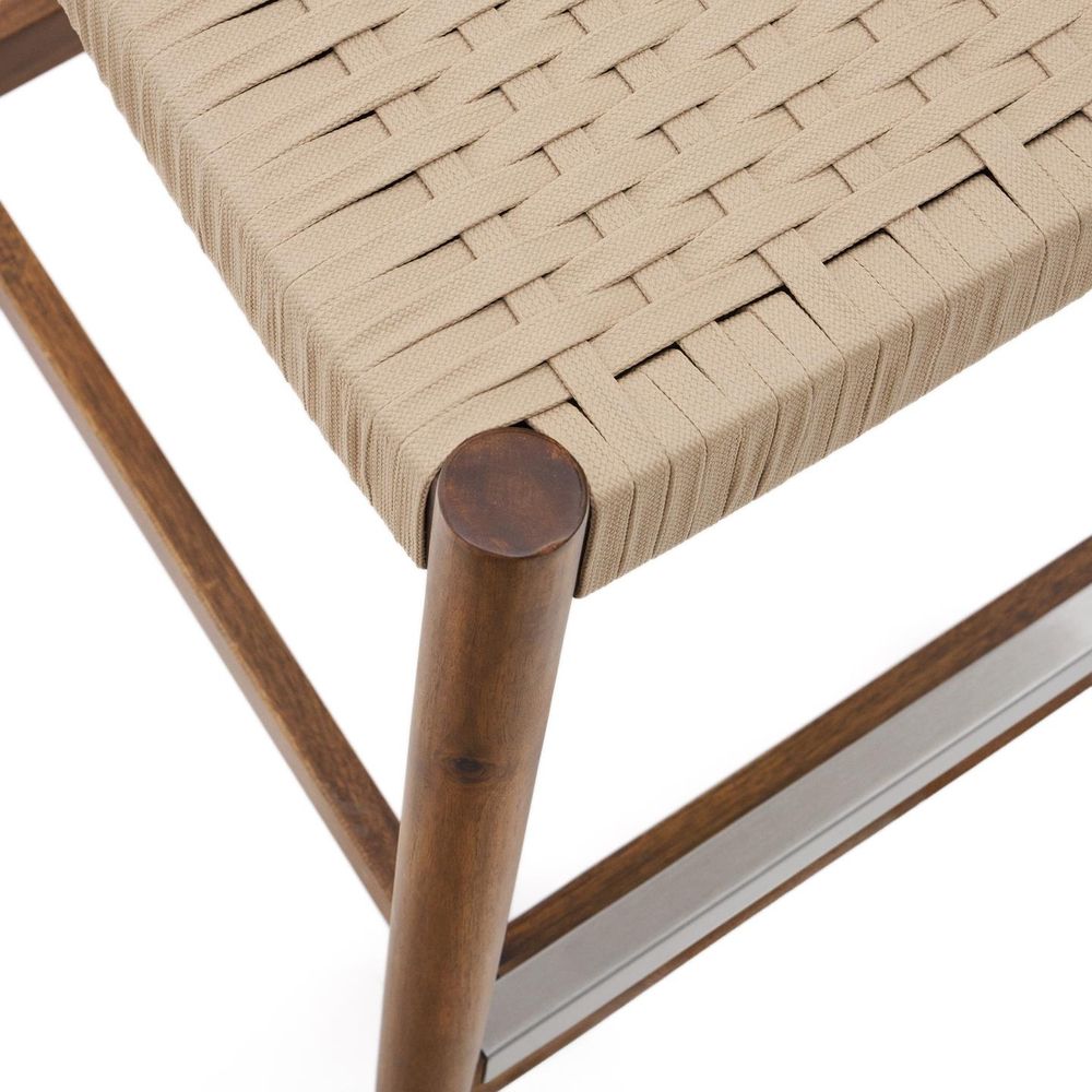 Barstoel NINA - Walnoot / Beige KAV J1100033JJ46
