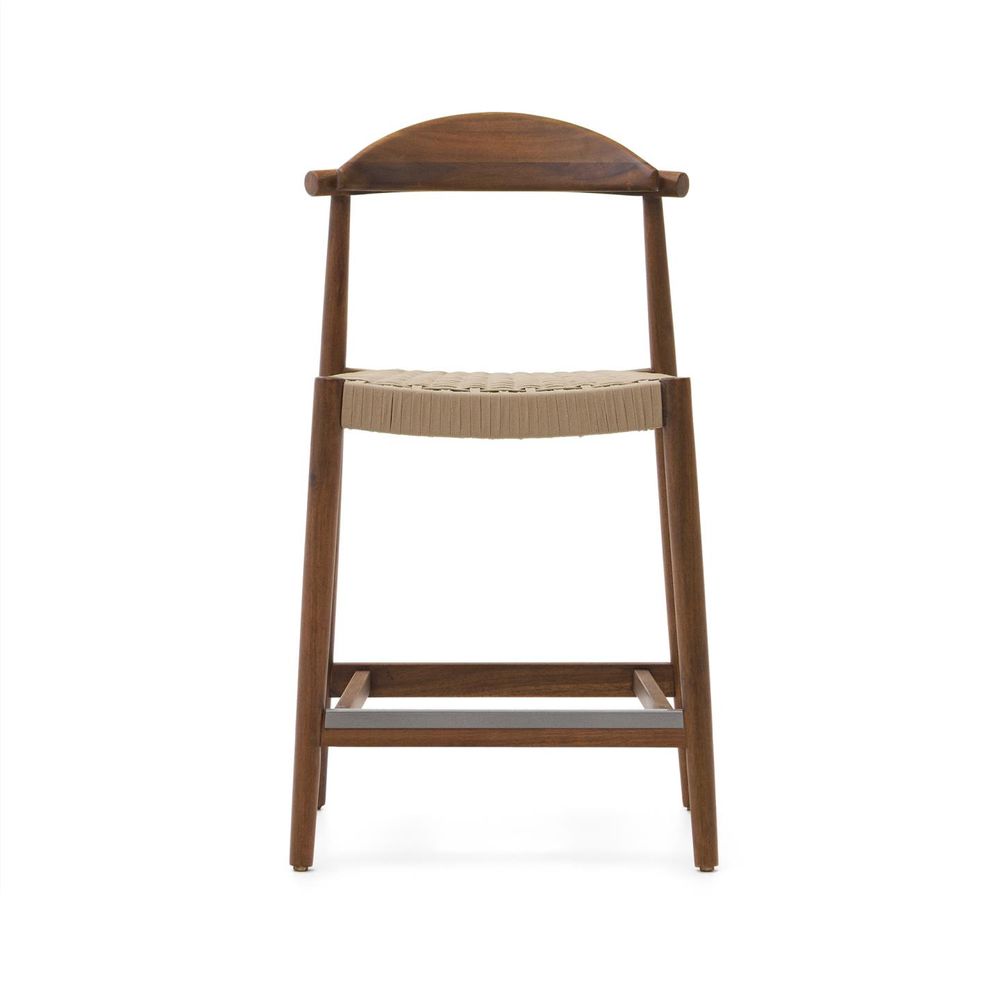 Barstoel NINA - Walnoot / Beige KAV J1100033JJ46