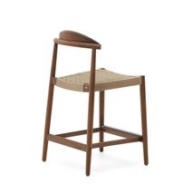 Barstoel NINA - Walnoot / Beige KAV J1100033JJ46