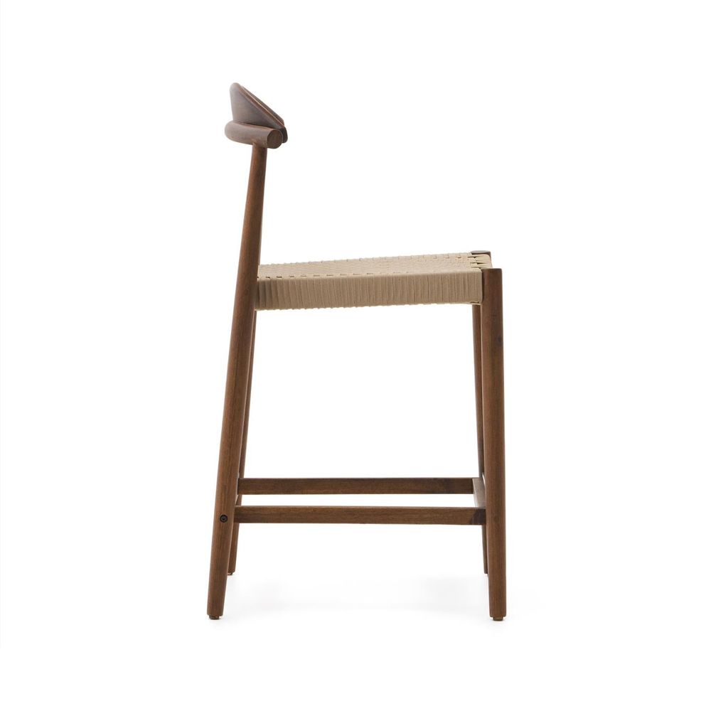 Barstoel NINA - Walnoot / Beige KAV J1100033JJ46