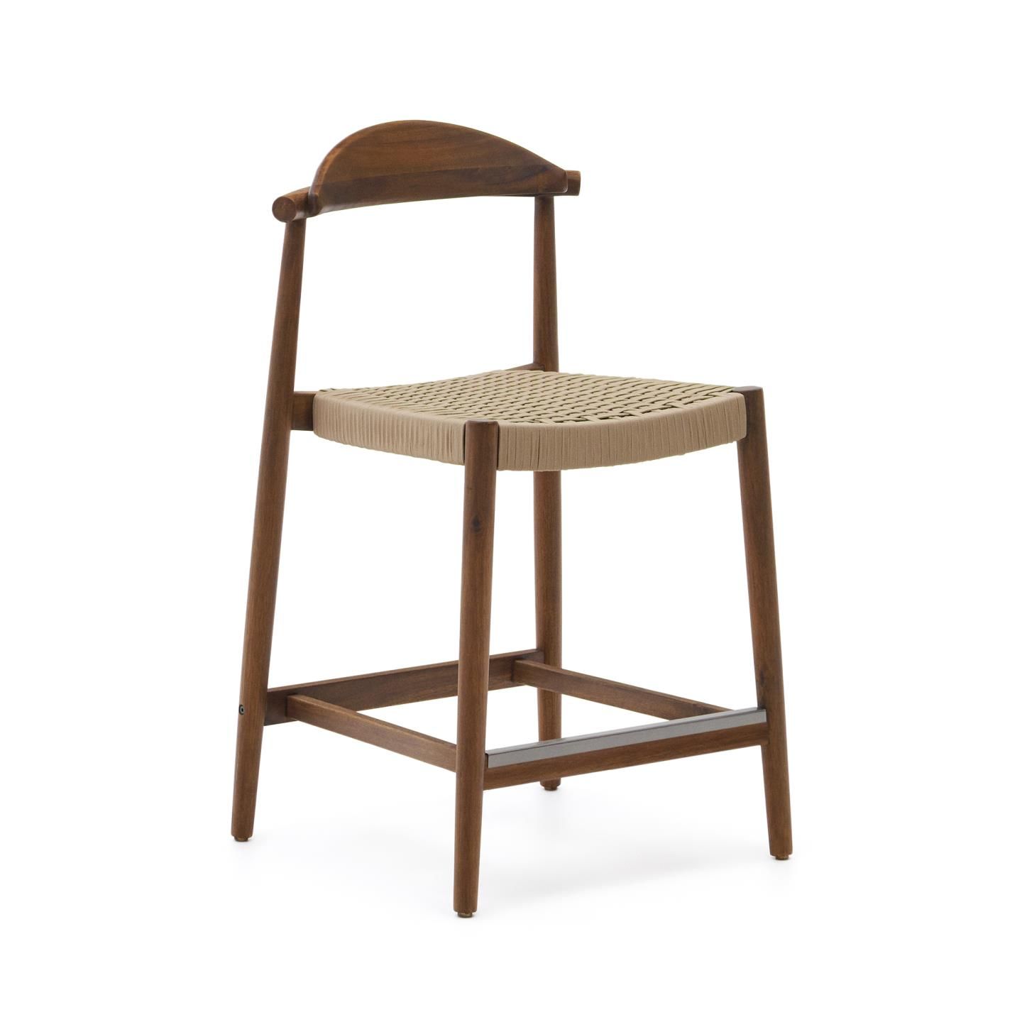 Barstoel NINA - Walnoot / Beige