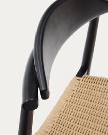 Barstoel NINA - Zwart / Beige KAV J1100035CP46