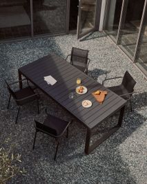 Uitschuifbare tuintafel GALDANA - Donkergrijs KAV J0100070NN02