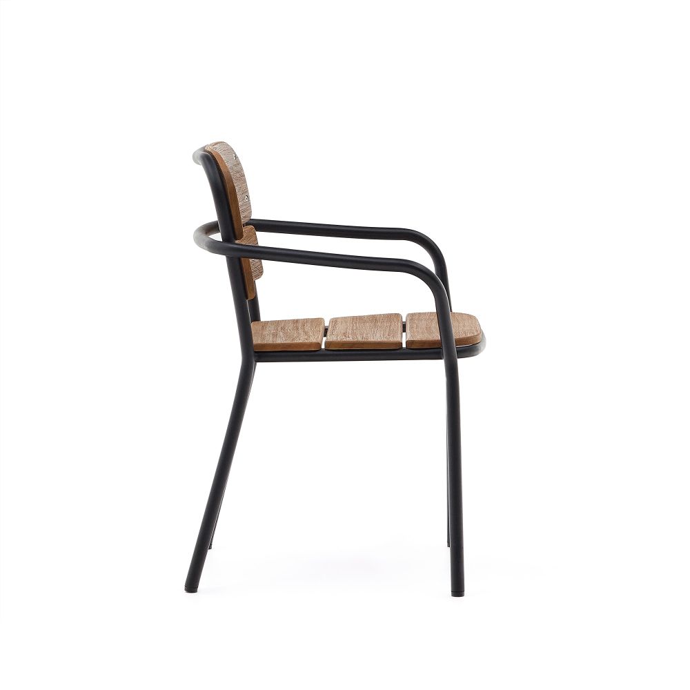 Eetkamerstoel Algueret - Eucalyptushout / Zwart KAV J0600096MM46