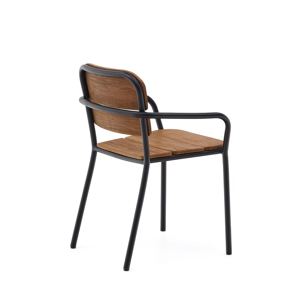 Eetkamerstoel Algueret - Eucalyptushout / Zwart KAV J0600096MM46
