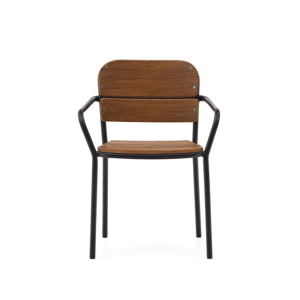 Eetkamerstoel Algueret - Eucalyptushout / Zwart KAV J0600096MM46