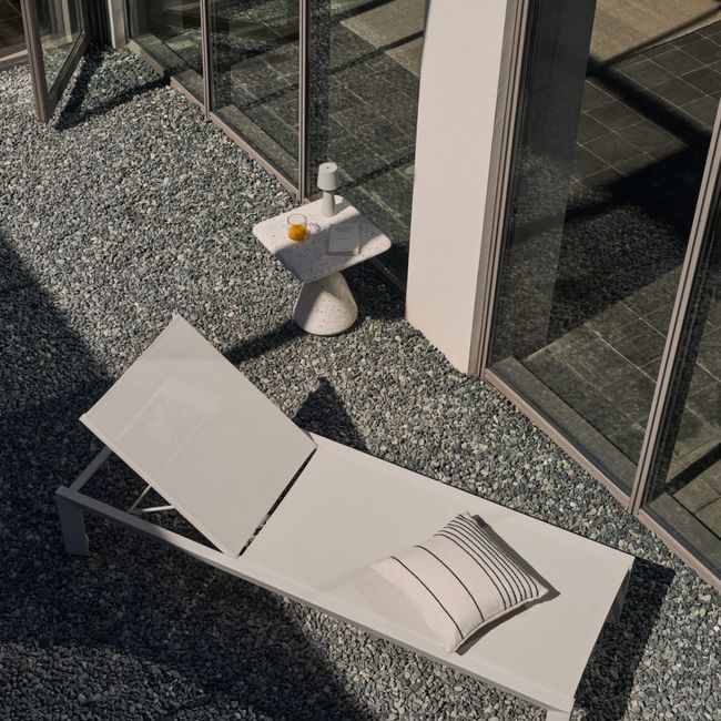 Ligstoel CANUTELLS - Wit