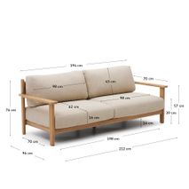 Lounge 3-zit TIRANT - Massief Teakhout KAV J1400037MM47