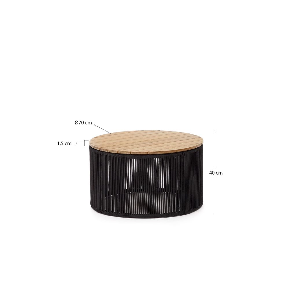 Salontafel Dandara - Acaciahout / Zwart KAV J0300093JJ01