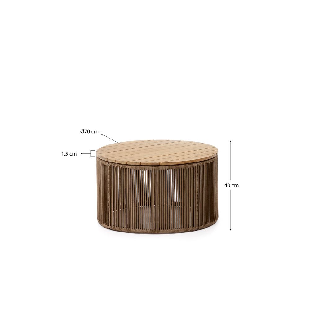 Salontafel Dandara - Acaciahout / Beige KAV J0300093JJ12
