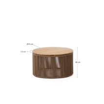 Salontafel Dandara - Acaciahout / Beige KAV J0300093JJ12