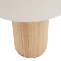 Vloerlamp MARGA - Donker rubberhout/Linnen KAV L0200027MM46