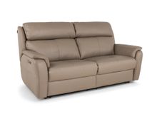 2-zit met elektr. relaxen CINCINNATI - Taupe leder C-NIC-5-HKS1
