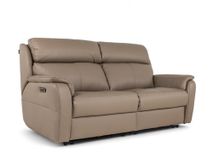 2-zit met elektr. relaxen CINCINNATI - Taupe leder C-NIC-5-HKS1