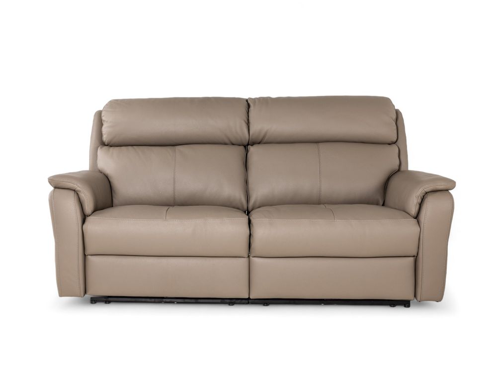 2-zit met elektr. relaxen CINCINNATI - Taupe leder C-NIC-5-HKS1