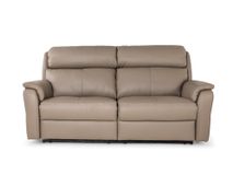 2-zit met elektr. relaxen CINCINNATI - Taupe leder C-NIC-5-HKS1