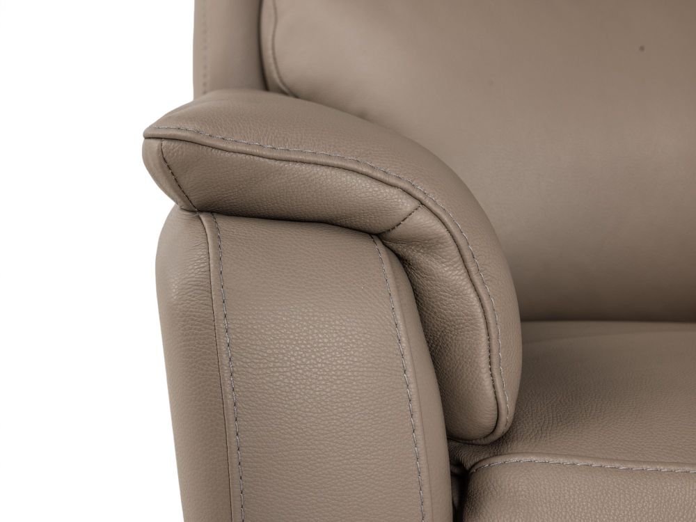 2-zit met elektr. relaxen CINCINNATI - Taupe leder C-NIC-5-HKS1