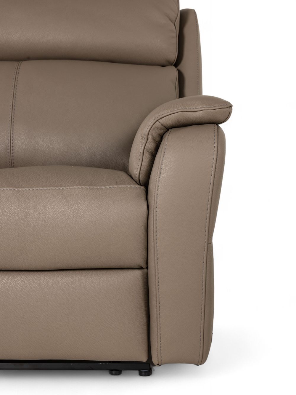 2-zit met elektr. relaxen CINCINNATI - Taupe leder C-NIC-5-HKS1