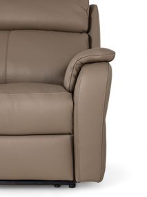 2-zit met elektr. relaxen CINCINNATI - Taupe leder C-NIC-5-HKS1