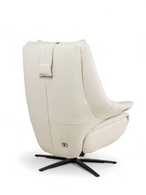 Relaxfauteuil M VIGO - Wit leder C-HKL-19-RLX1