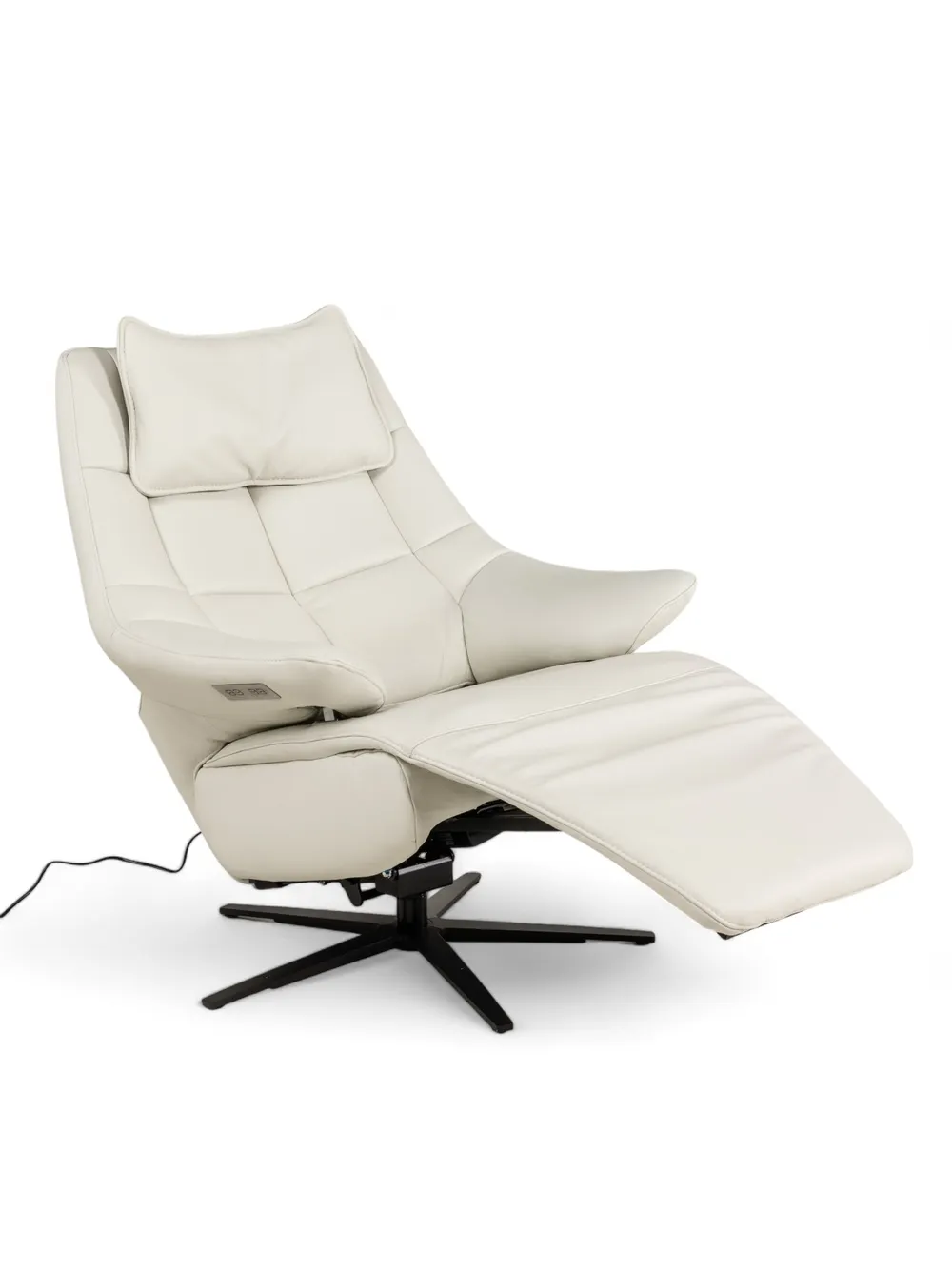 Relaxfauteuil M VIGO - Wit leder C-HKL-19-RLX1