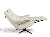 Relaxfauteuil M VIGO - Wit leder C-HKL-19-RLX1