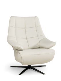 Relaxfauteuil M VIGO - Wit leder C-HKL-19-RLX1