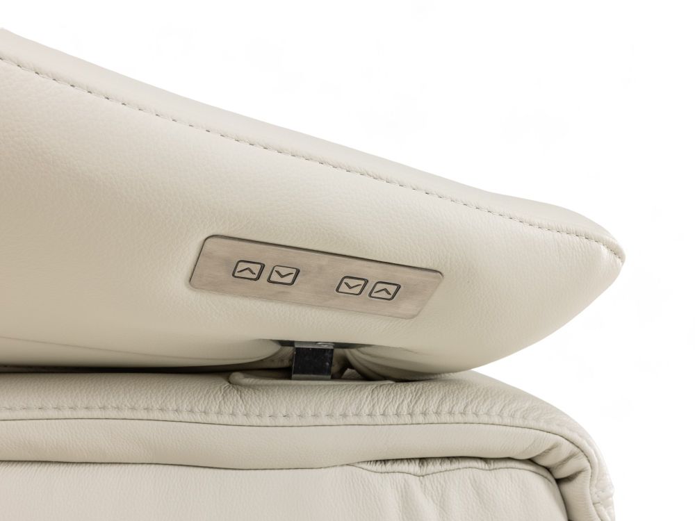 Relaxfauteuil M VIGO - Wit leder C-HKL-19-RLX1