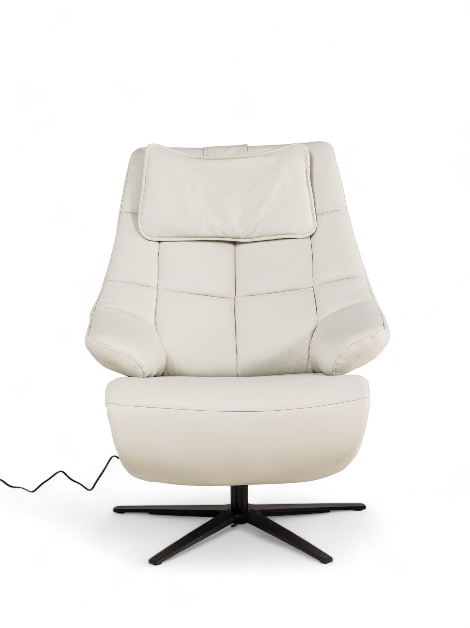 Relaxfauteuil L VIGO - Wit leder