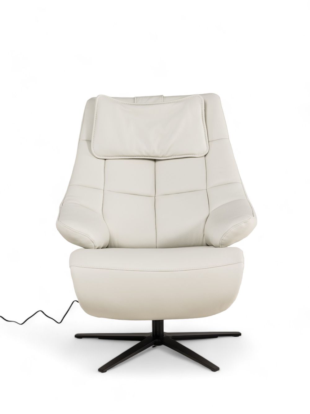 Relaxfauteuil L VIGO - Wit leder C-HKL-19-RLX2