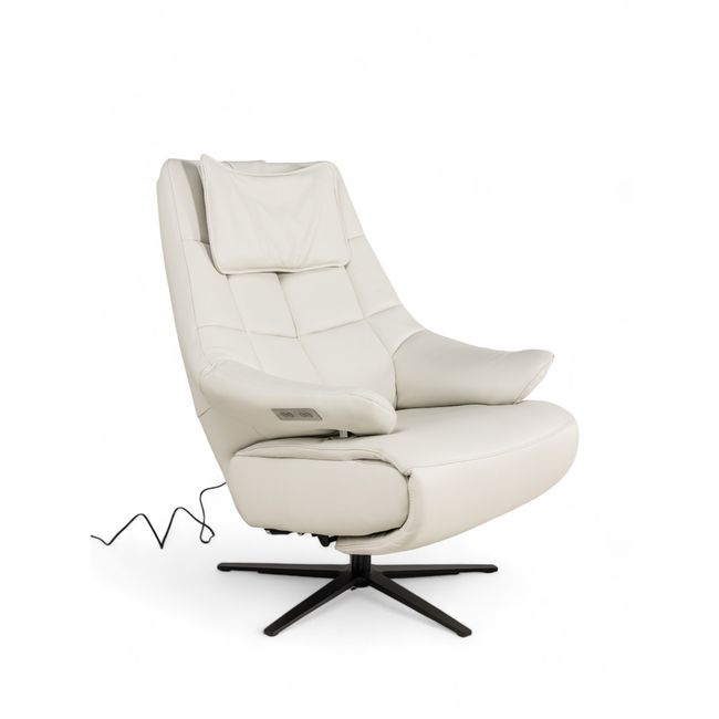 Relaxfauteuil L VIGO - Wit leder