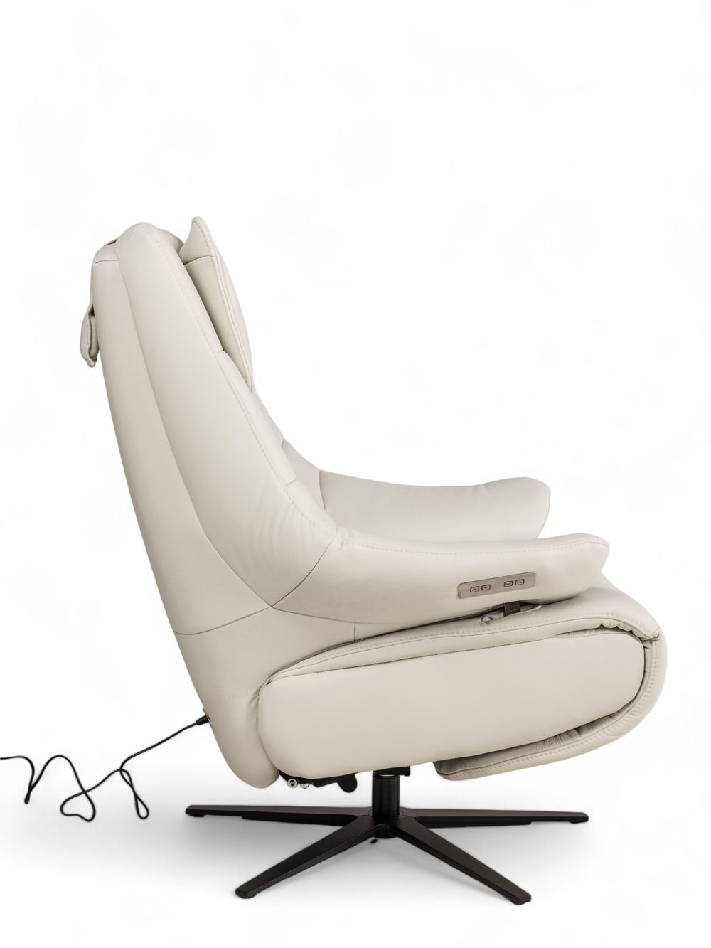 Relaxfauteuil L VIGO - Wit leder C-HKL-19-RLX2