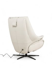 Relaxfauteuil L VIGO - Wit leder C-HKL-19-RLX2