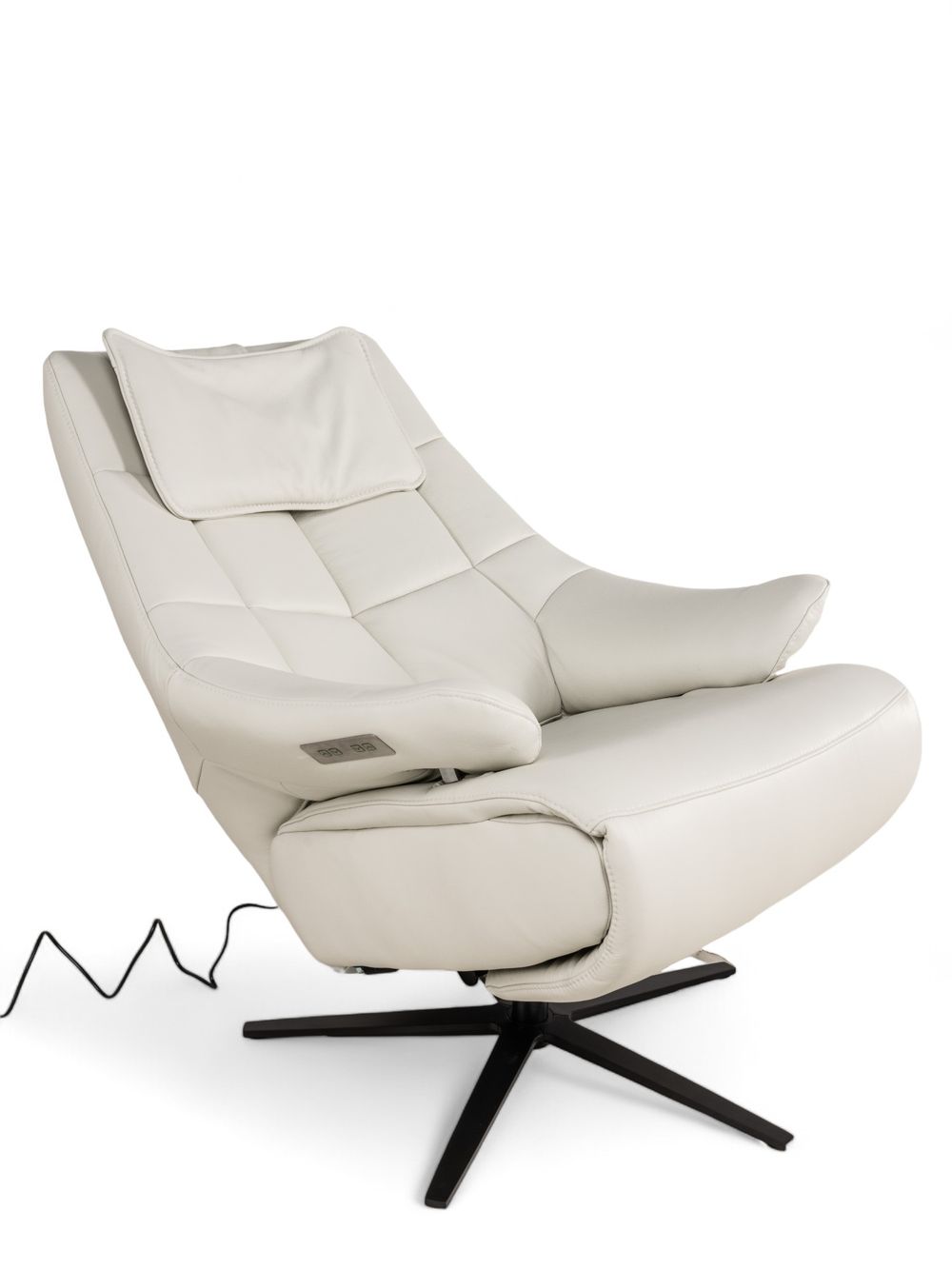 Relaxfauteuil L VIGO - Wit leder C-HKL-19-RLX2