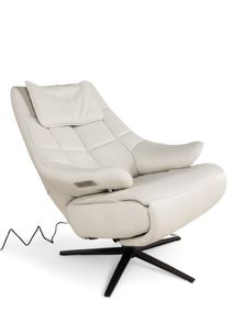 Relaxfauteuil L VIGO - Wit leder C-HKL-19-RLX2