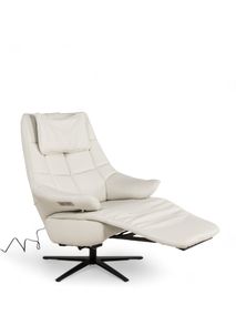 Relaxfauteuil L VIGO - Wit leder C-HKL-19-RLX2