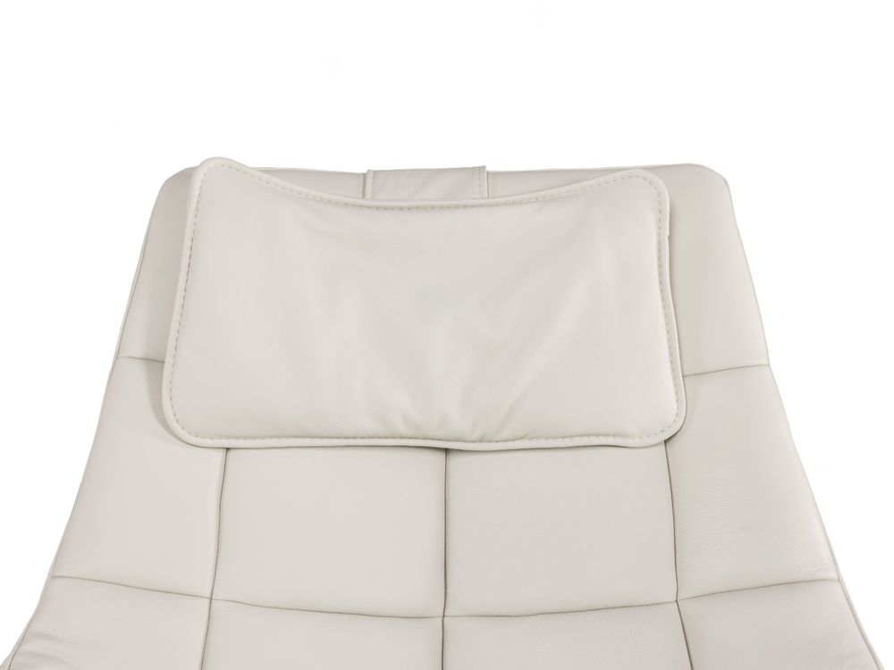 Relaxfauteuil L VIGO - Wit leder C-HKL-19-RLX2