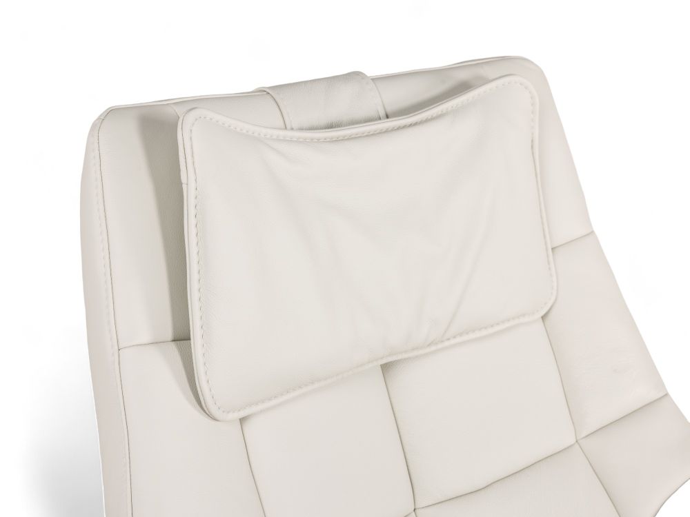 Relaxfauteuil L VIGO - Wit leder C-HKL-19-RLX2