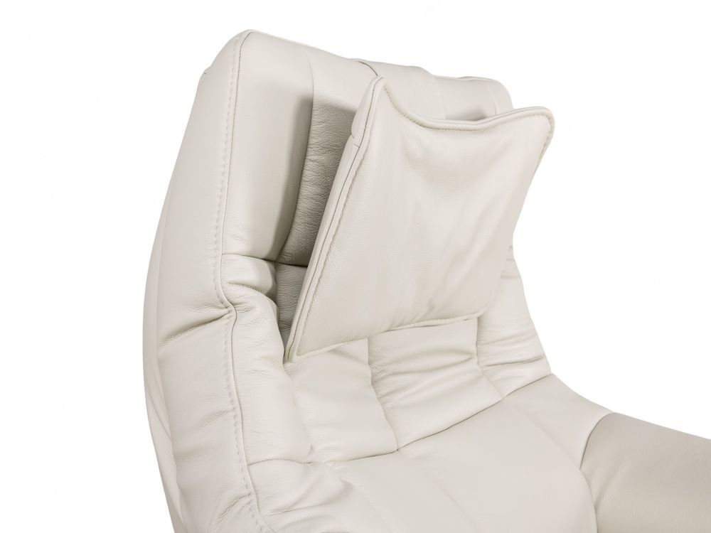 Relaxfauteuil L VIGO - Wit leder C-HKL-19-RLX2