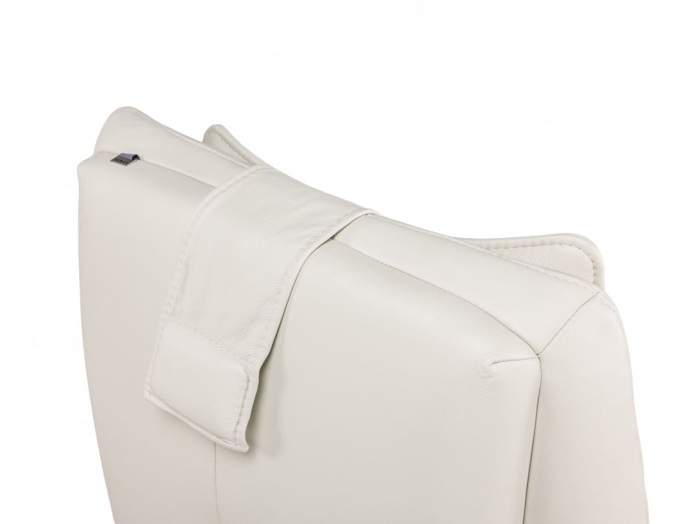 Relaxfauteuil L VIGO - Wit leder C-HKL-19-RLX2