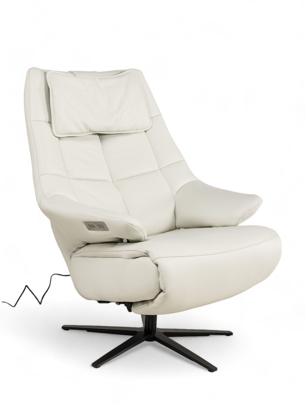 Relaxfauteuil L VIGO - Wit leder C-HKL-19-RLX3
